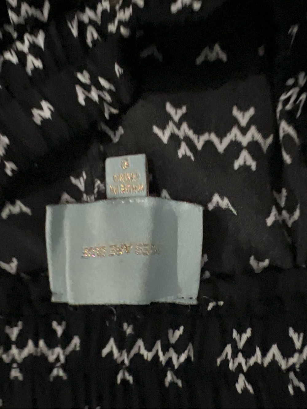 Black Patterned shorts - Picture 2 of 2